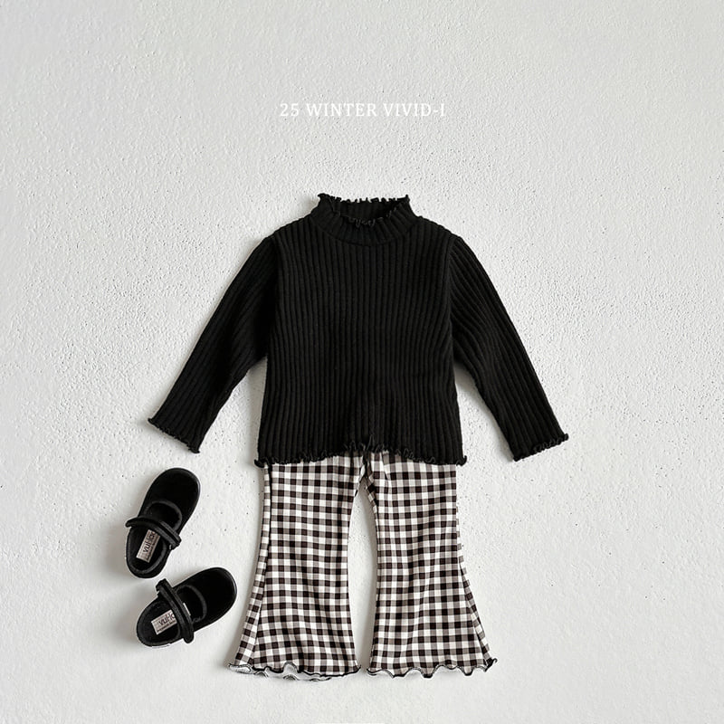 Vivid I - Korean Children Fashion - #kidsshorts - Fleece Pattern Wave Pants - 10