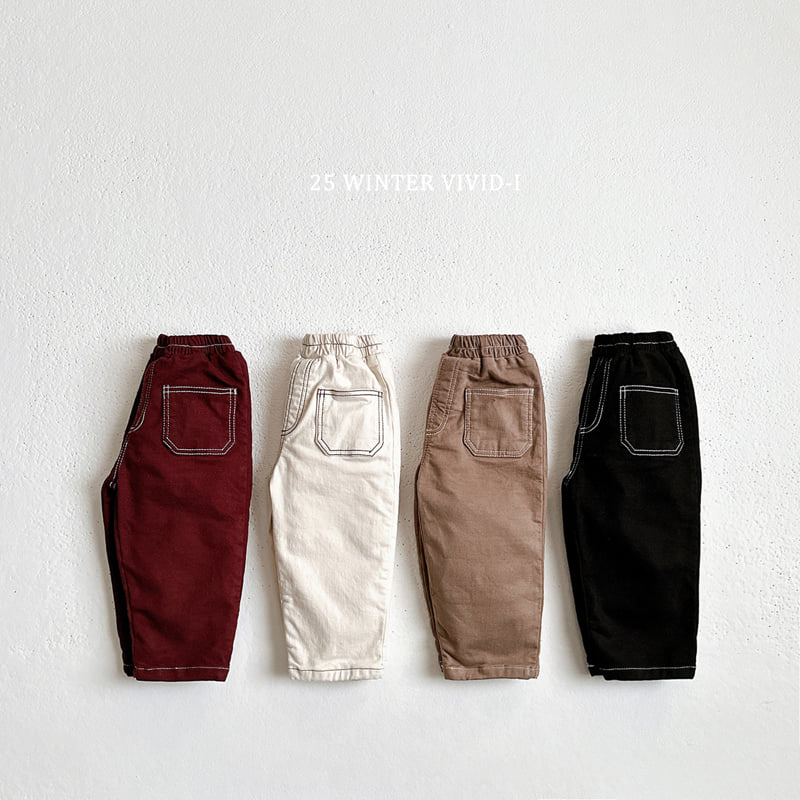 Vivid I - Korean Children Fashion - #kidsstore - Fleece Stitch Pants
