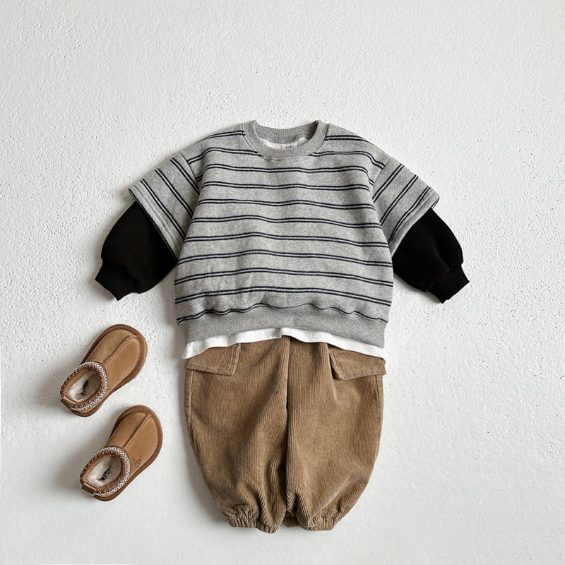 Vivid I - Korean Children Fashion - #kidsstore - Fleece Corduroy Cargo Pants - 11