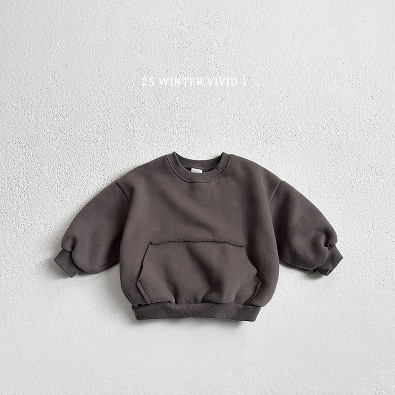 Vivid I - Korean Children Fashion - #kidsstore - Double Fleece Kangaroo Sweatshirt - 6