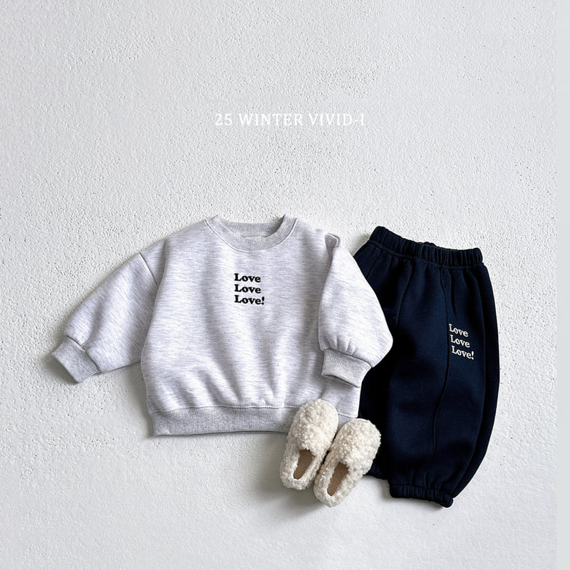 Vivid I - Korean Children Fashion - #kidsstore - Love Love Fleece Set - 5