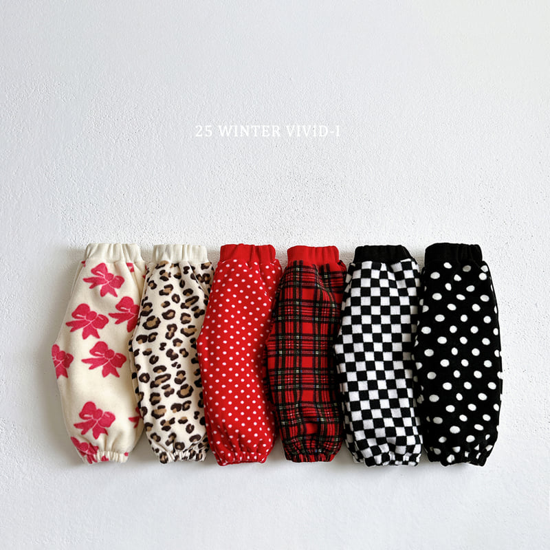 Vivid I - Korean Children Fashion - #kidsstore - Fleece Printed Jogger Pants - 3