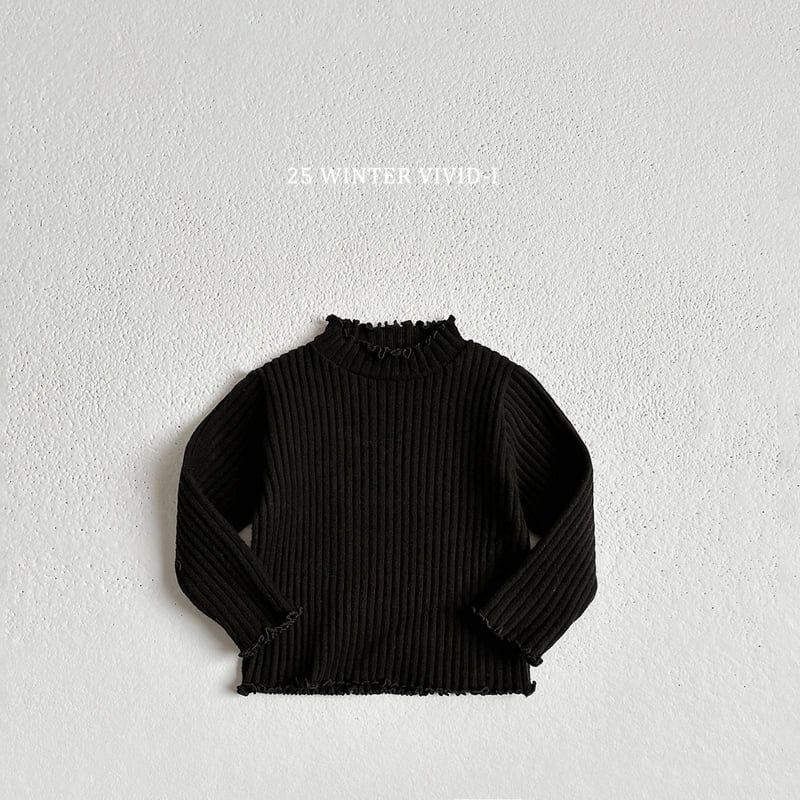 Vivid I - Korean Children Fashion - #kidsstore - Winter Ribbed Wave Tee - 6