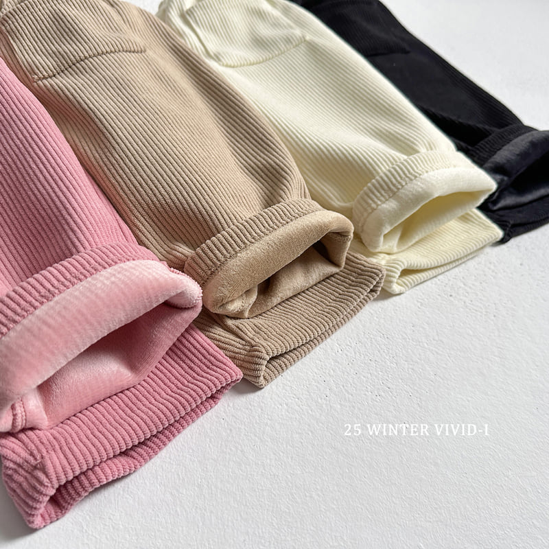 Vivid I - Korean Children Fashion - #kidsstore - Soft Fleece Corduroy Pants - 12
