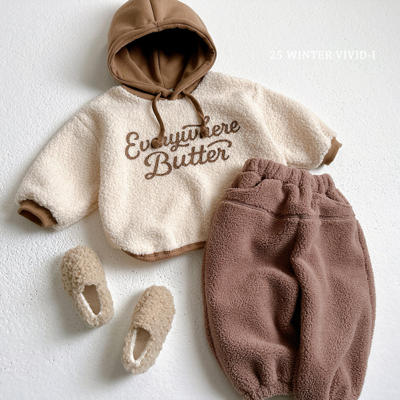 Vivid I - Korean Children Fashion - #kidsstore - Shearling Hood Sweatshirt - 7