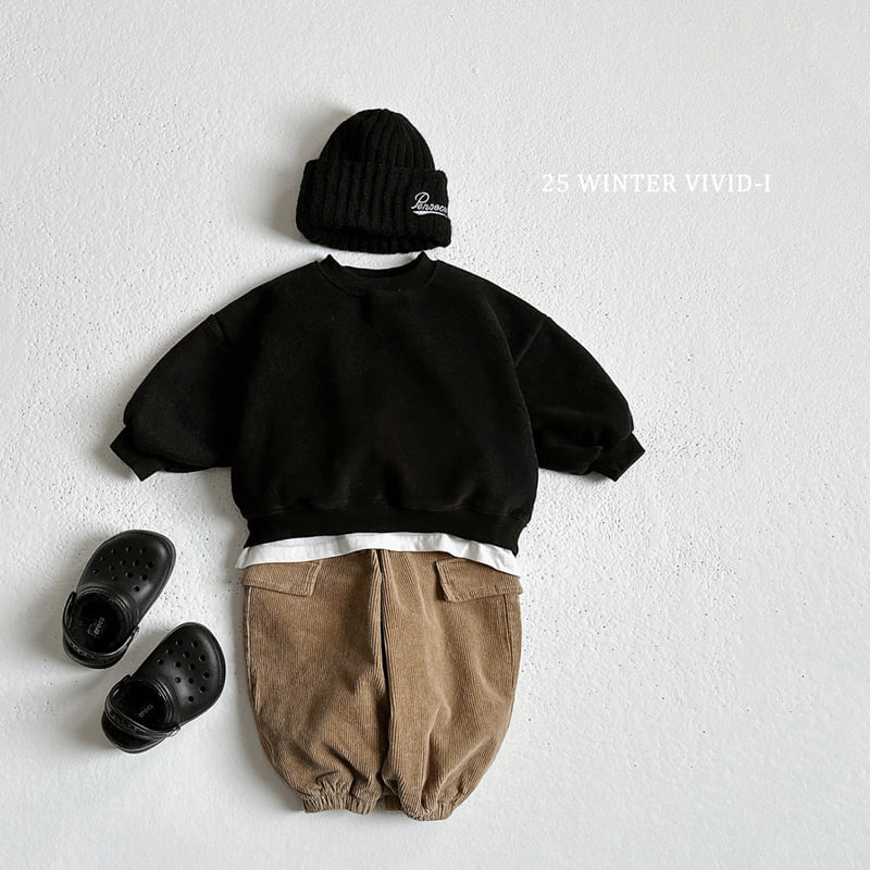 Vivid I - Korean Children Fashion - #kidzfashiontrend - Fleece Corduroy Cargo Pants - 12