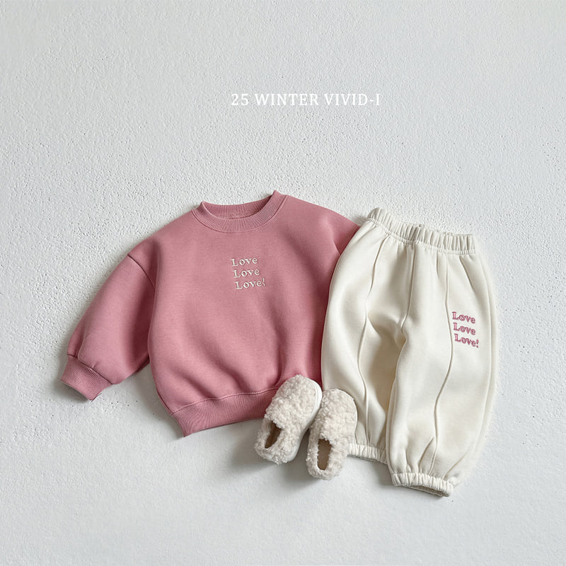 Vivid I - Korean Children Fashion - #kidzfashiontrend - Love Love Fleece Set - 6