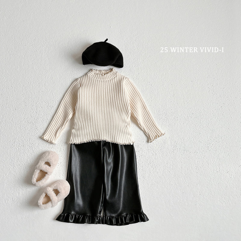 Vivid I - Korean Children Fashion - #kidzfashiontrend - Winter Ribbed Wave Tee - 7