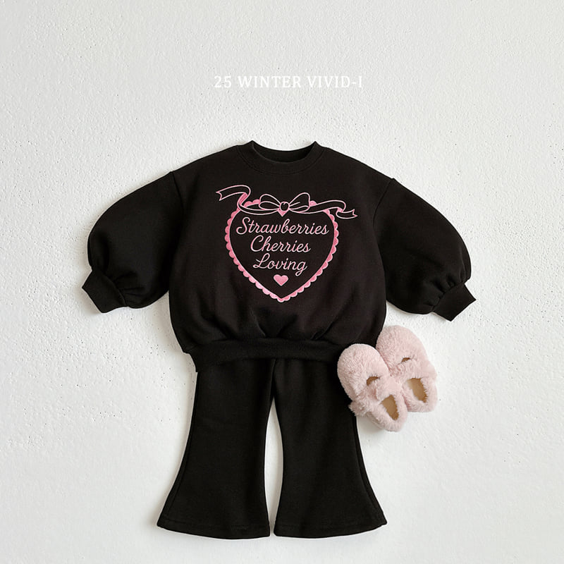 Vivid I - Korean Children Fashion - #kidzfashiontrend - Heart Embroidery Fleece Set - 5