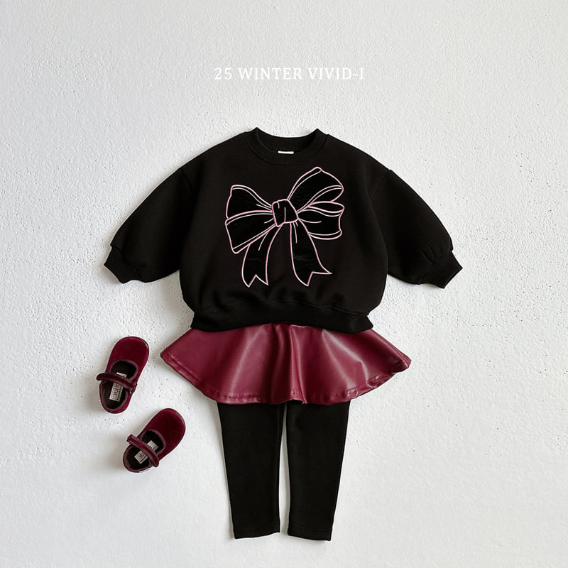 Vivid I - Korean Children Fashion - #kidzfashiontrend - Big Ribbon Fleece Sweatshirt - 11