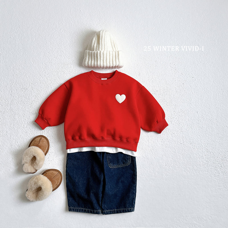 Vivid I - Korean Children Fashion - #kidzfashiontrend - 3D Love Fleece Sweatshirt - 9