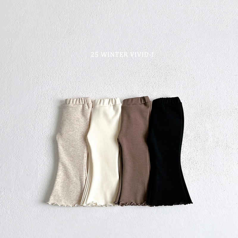 Vivid I - Korean Children Fashion - #kidzfashiontrend - Winter Plain Flare Pants - 3