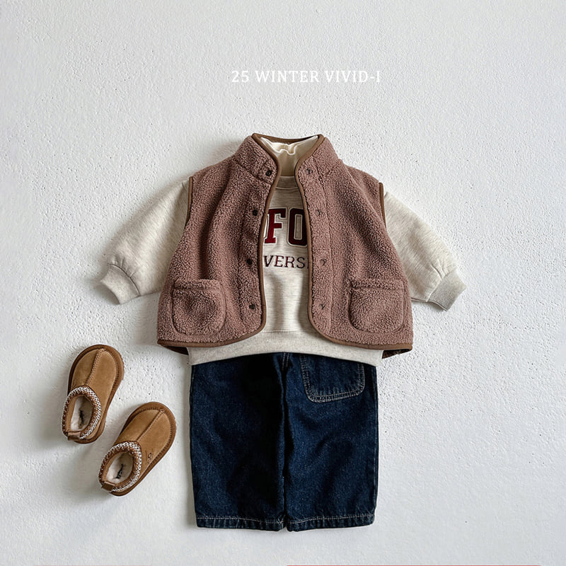 Vivid I - Korean Children Fashion - #kidzfashiontrend - Fleece Vest - 11