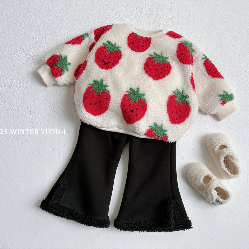 Vivid I - Korean Children Fashion - #kidzfashiontrend - Fleece Slit Pants - 9