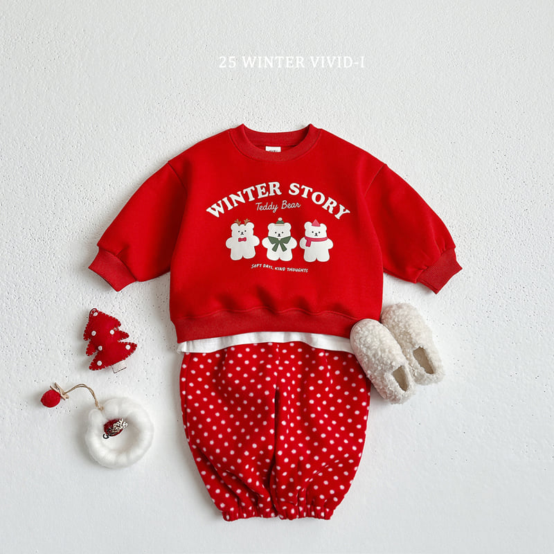 Vivid I - Korean Children Fashion - #kidzfashiontrend - Winter Bear Sweatshirt - 8