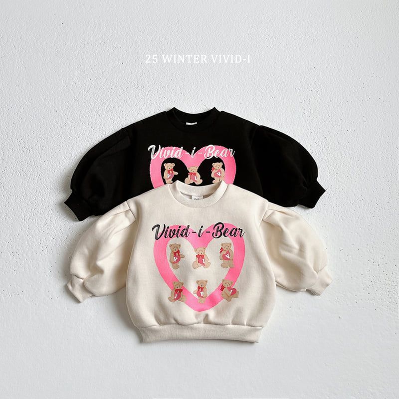 Vivid I - Korean Children Fashion - #kidzfashiontrend - Heart Puff Fleece Sweatshirt - 3