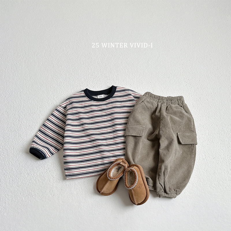 Vivid I - Korean Children Fashion - #kidzfashiontrend - Fleece Multi Stripe Sweatshirt - 7