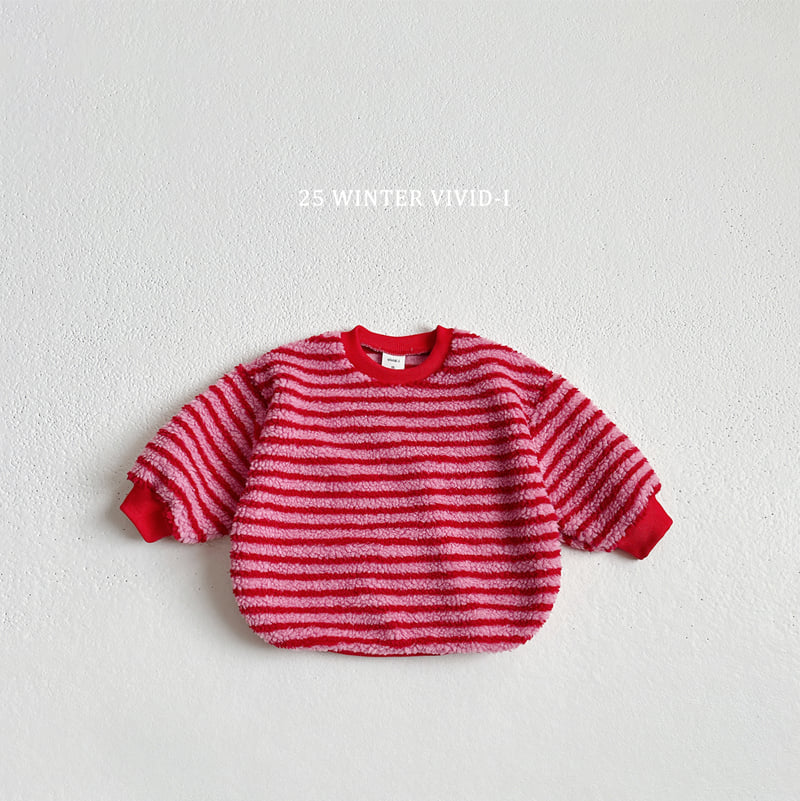 Vivid I - Korean Children Fashion - #littlefashionista - Shearling Stripe Sweatshirt - 5