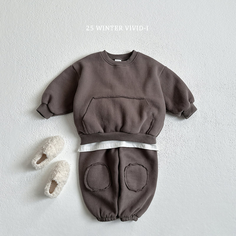 Vivid I - Korean Children Fashion - #littlefashionista - Double Fleece Kangaroo Sweatshirt - 9