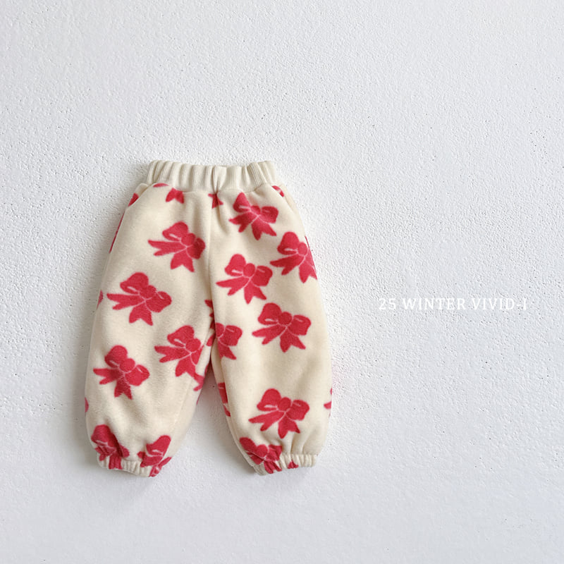 Vivid I - Korean Children Fashion - #littlefashionista - Fleece Printed Jogger Pants - 6