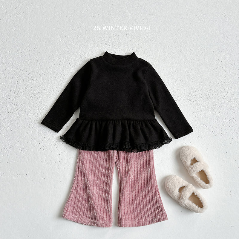 Vivid I - Korean Children Fashion - #littlefashionista - Knit Ribbed Flare Pants - 5