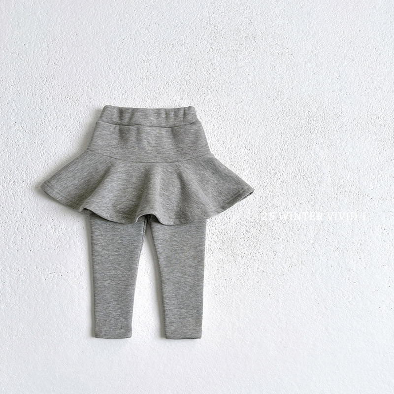 Vivid I - Korean Children Fashion - #littlefashionista - Winter Fleece Skirt Leggings - 5