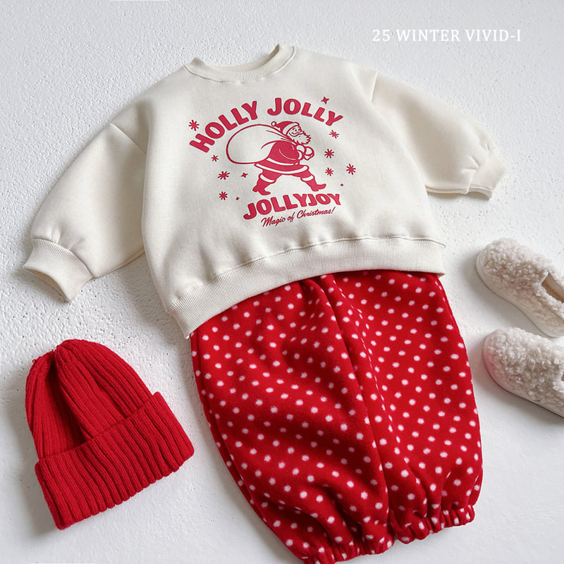 Vivid I - Korean Children Fashion - #littlefashionista - Holly Jolly Santa Sweatshirt - 8