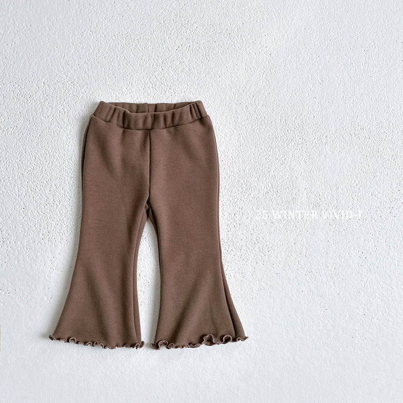 Vivid I - Korean Children Fashion - #littlefashionista - Winter Plain Flare Pants - 5