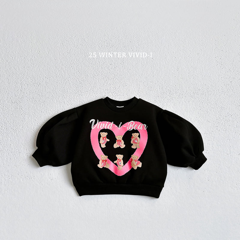 Vivid I - Korean Children Fashion - #littlefashionista - Heart Puff Fleece Sweatshirt - 5