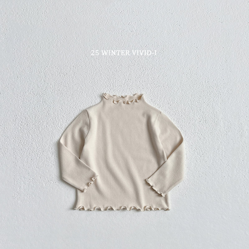 Vivid I - Korean Children Fashion - #Kfashion4kids - Peach Fleece Wave Tee - 4