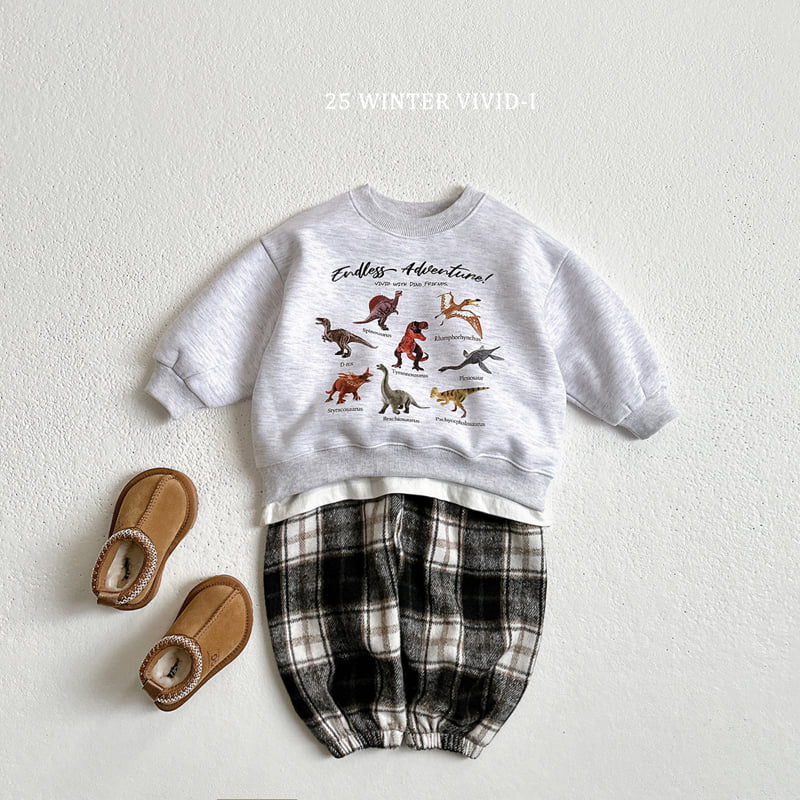 Vivid I - Korean Children Fashion - #littlefashionista - Fleece Mini Dino Sweatshirt - 9