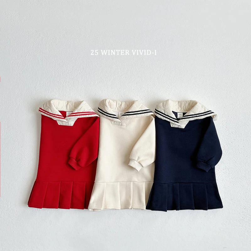 Vivid I - Korean Children Fashion - #littlefashionista - Quilted Sailor One-piece - 3