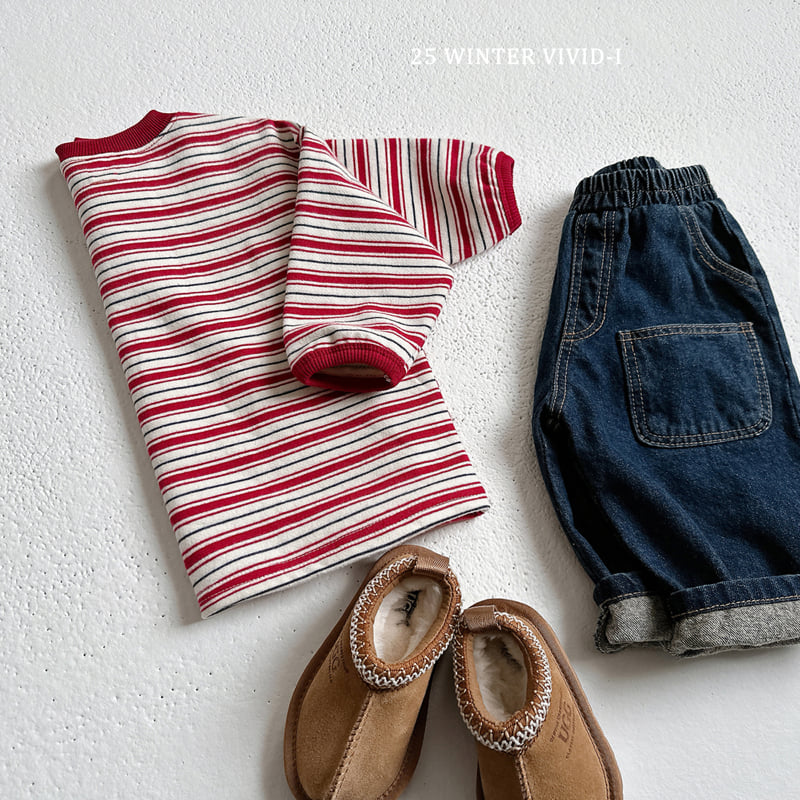 Vivid I - Korean Children Fashion - #littlefashionista - Fleece Multi Stripe Sweatshirt - 9