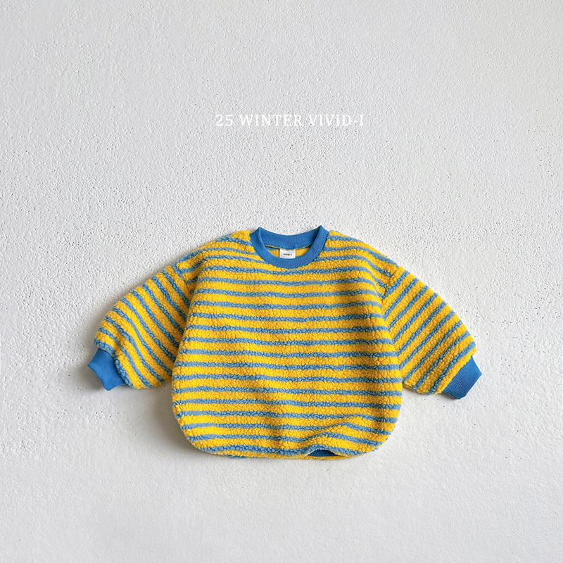 Vivid I - Korean Children Fashion - #magicofchildhood - Shearling Stripe Sweatshirt - 6