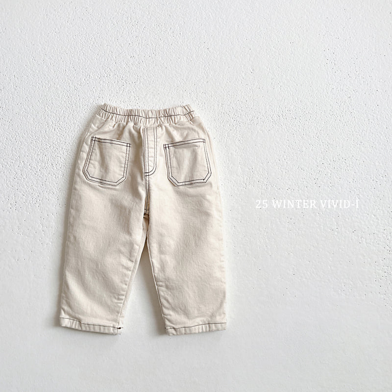 Vivid I - Korean Children Fashion - #magicofchildhood - Fleece Stitch Pants - 5