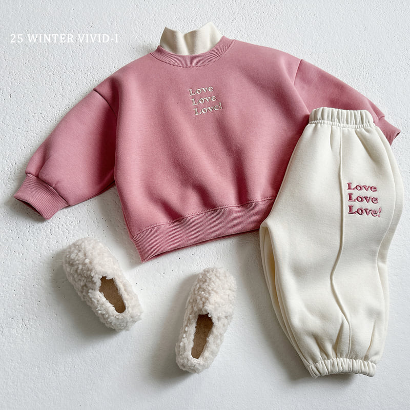 Vivid I - Korean Children Fashion - #magicofchildhood - Love Love Fleece Set - 9