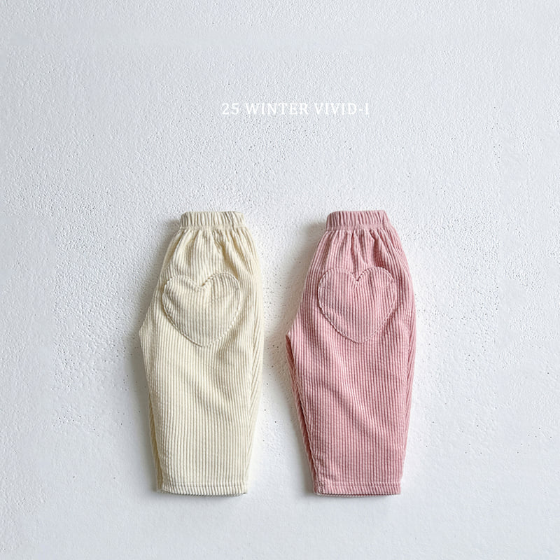 Vivid I - Korean Children Fashion - #magicofchildhood - Heart Pocket Corduroy Pants - 3