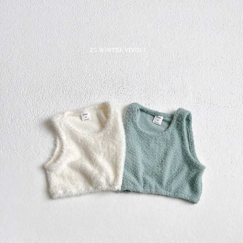 Vivid I - Korean Children Fashion - #magicofchildhood - Angora Sleeveless Top