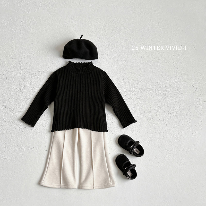 Vivid I - Korean Children Fashion - #magicofchildhood - Winter Ribbed Wave Tee - 10