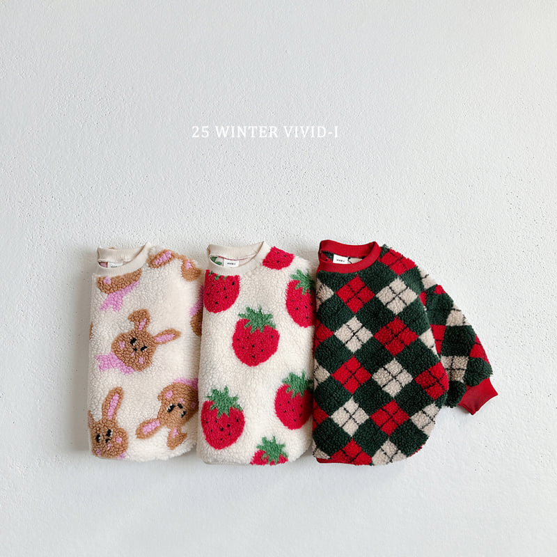 Vivid I - Korean Children Fashion - #magicofchildhood - Shearling Pattern Sweatshirt