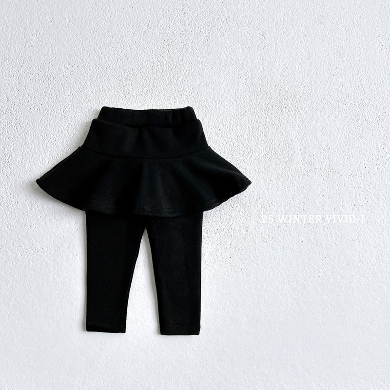 Vivid I - Korean Children Fashion - #magicofchildhood - Winter Fleece Skirt Leggings - 6