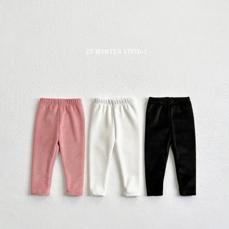 Vivid I - Korean Children Fashion - #magicofchildhood - Thick Ribbed Leggings