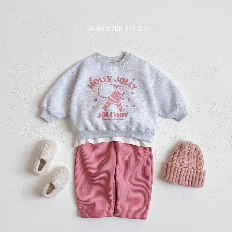 Vivid I - Korean Children Fashion - #magicofchildhood - Holly Jolly Santa Sweatshirt - 9