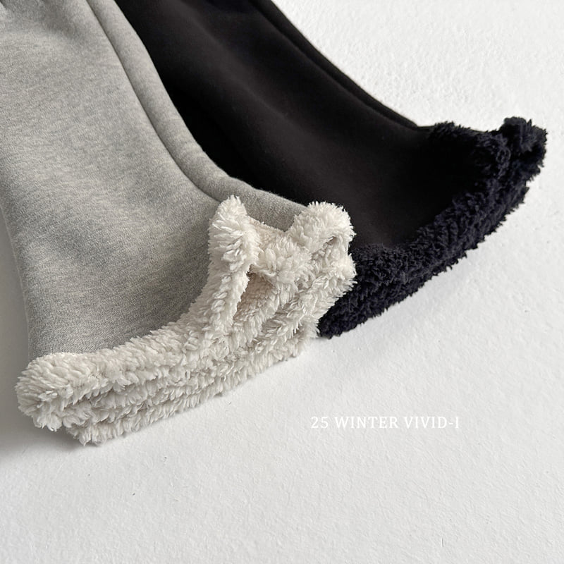Vivid I - Korean Children Fashion - #magicofchildhood - Fleece Slit Pants - 12