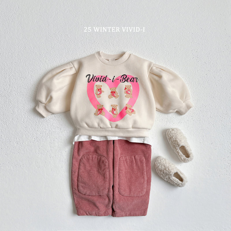 Vivid I - Korean Children Fashion - #magicofchildhood - Heart Puff Fleece Sweatshirt - 6