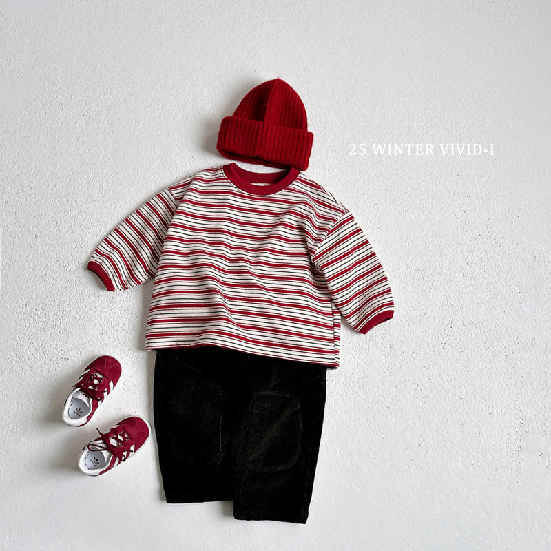 Vivid I - Korean Children Fashion - #magicofchildhood - Fleece Multi Stripe Sweatshirt - 10