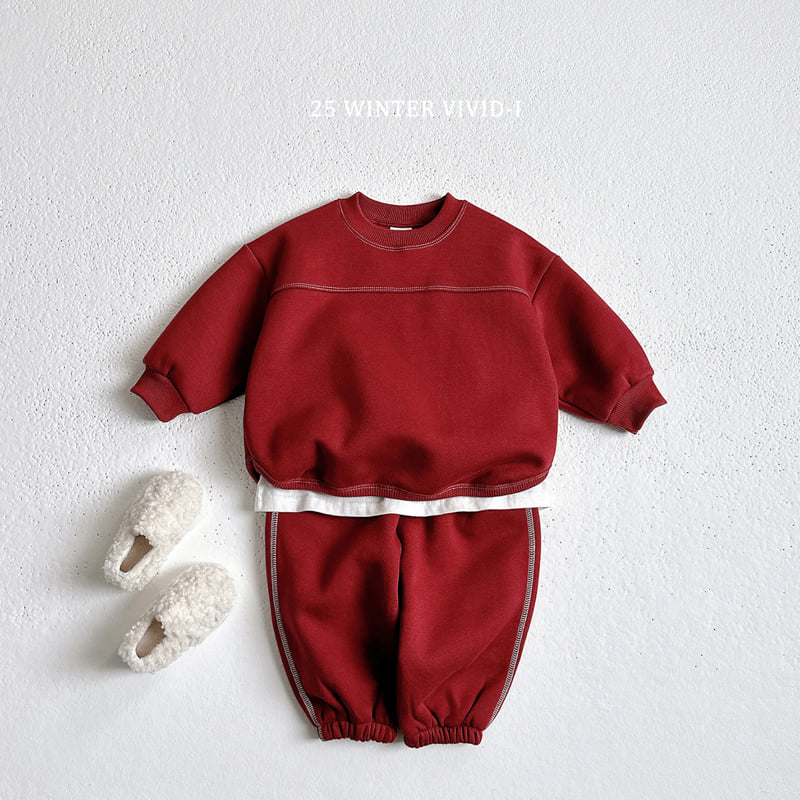 Vivid I - Korean Children Fashion - #minifashionista - Fleece Stitch Sweatshirt - 10
