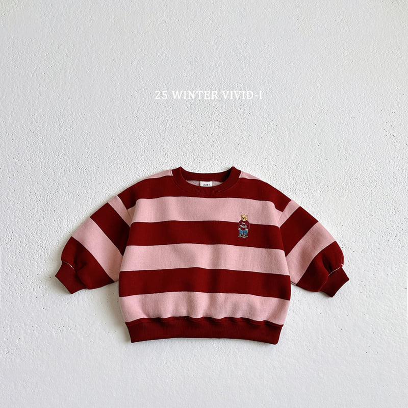 Vivid I - Korean Children Fashion - #minifashionista - Fleece Wide Stripe Sweatshirt - 8