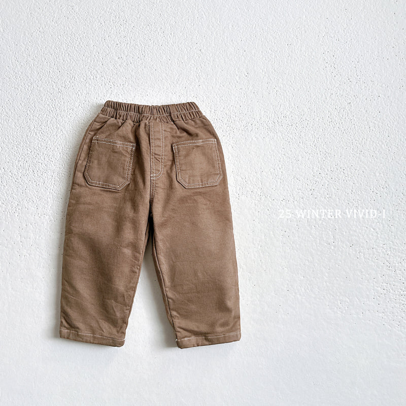 Vivid I - Korean Children Fashion - #minifashionista - Fleece Stitch Pants - 6
