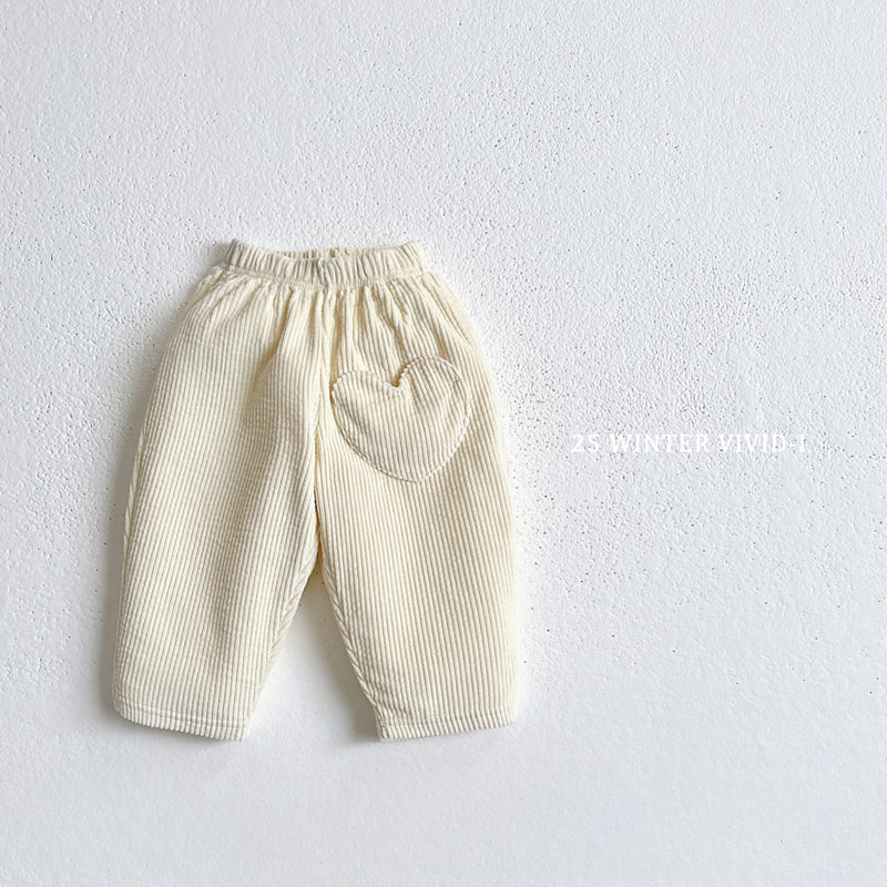 Vivid I - Korean Children Fashion - #magicofchildhood - Heart Pocket Corduroy Pants - 4